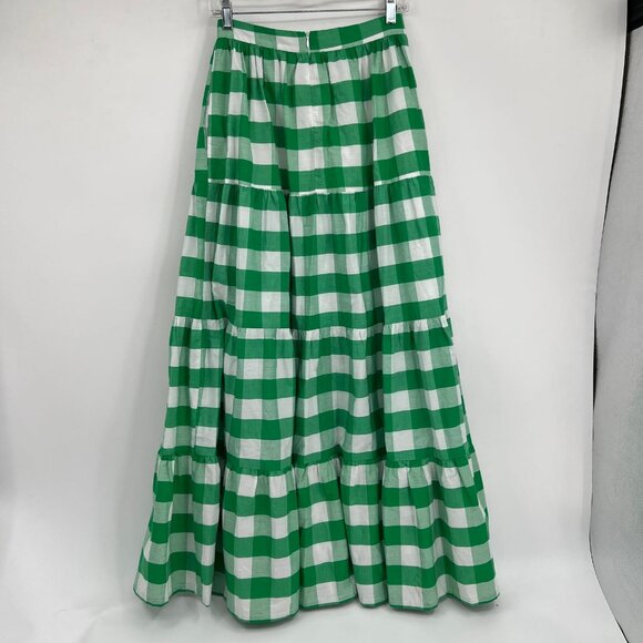 Aura Green Plaid Blouse and Maxi Skirt Set | Excellent Condition - Picture 6 of 12